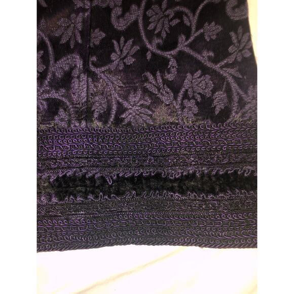 Purple Jacket Size XL Petite Velvet Trim Fairy Grunge Witchy Boho Tapestry Goth - Picture 4 of 11
